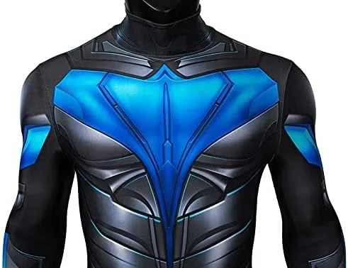 Vista 5 de EOILFM Halloween Men's Superhero Costume Cosplay Boys Suit Zentai Outfit Jumpsuit Spandex 3D Style For Kids Adult