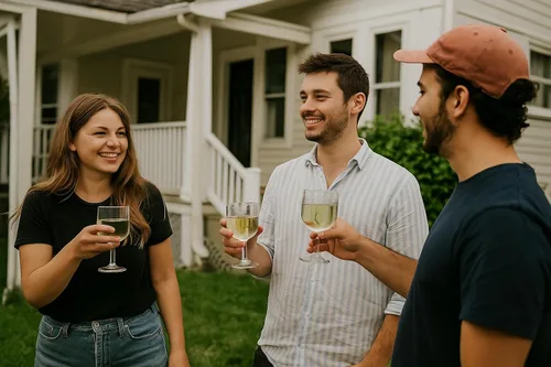 Vista 4 de KX-WARE Juego clásico de copas de vino de acrílico multiusos, vasos de vino de plástico con tallo de 12 onzas, juego de 8 transparentes