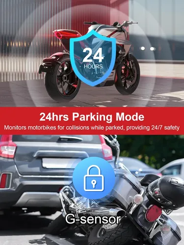 Vista 6 de Cámara de tablero de motocicleta INNOVV K7, cámara frontal y trasera 2K + 2K con EIS antisacudida, cámara de tablero de motocicleta con modo