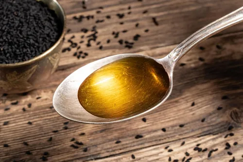 Vista 6 de Aceite orgánico de semilla negra – Botella de vidrio prensado en frío certificado por USDA, más de 1.5% timoquinona, 3 veces más de fuerza de comino