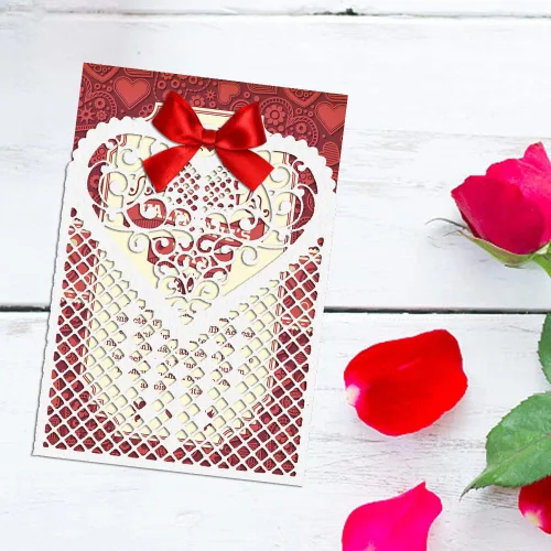 Vista 4 de ALIBBON Tarjeta de felicitación de corazón 3D para el día de San Valentín, troqueles para hacer tarjetas, troqueles de corte a cuadros de búfalo