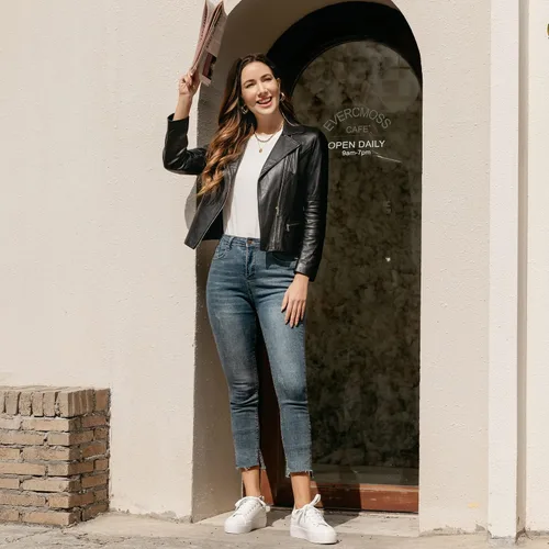 Vista 3 de JABASIC Zapatillas de plataforma con cordones para mujer, zapatillas casuales cómodas de moda para caminar Todo blanco