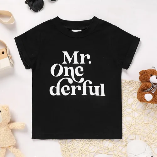 Vista 2 de GRNSHTS Camiseta de primer cumpleaños para bebés niños de un año, camiseta de primer cumpleaños