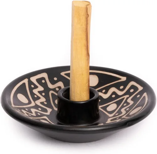 Vista 10 de Luna Sundara Auténtico soporte para palitos de Palo Santo de cerámica de Perú y soporte para incienso, incluye 5 palitos de Palo Santo hechos a mano