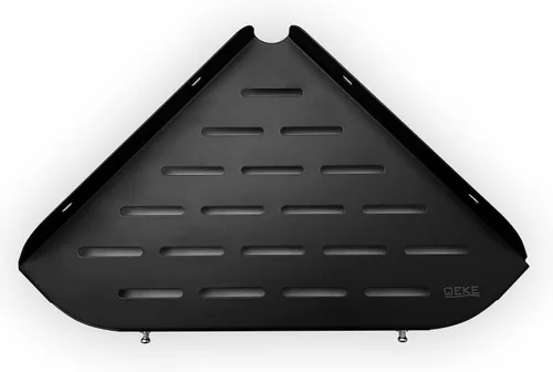 Vista 6 de Qeke Estante esquinero para baño, estante de ducha de 9 pulgadas, estante de acero inoxidable SUS304 para montaje en pared, estante de esquina con 2