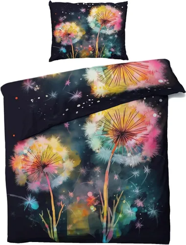 Vista 59 de Funda de edredón abstracta tamaño individual Juego de ropa de cama de arte colorido 2 piezas Funda de edredón con patrón de microfibra suave
