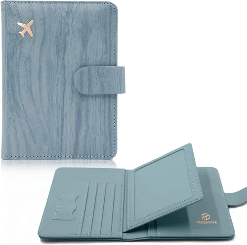Vista 52 de Melsbrinna - Funda para pasaporte, ranuras para tarjetas, bonita funda para pasaporte para mujeres/hombres, resistente al agua con bloqueo RFID