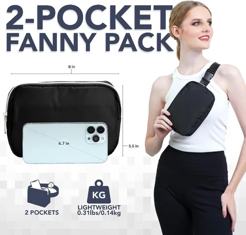 Vista 3 de Riñonera cruzada para mujer – Riñonera elegante, funcional y moderna para viajes, festivales y uso diario
