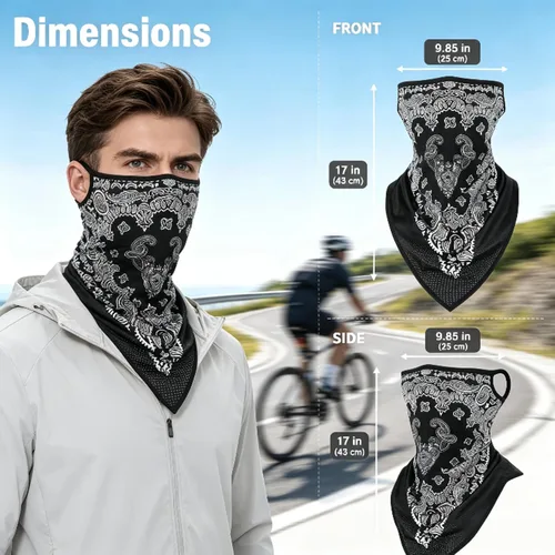 Vista 2 de Pasamontañas para esquí, forro para braga de cuello de casco de motocicleta, media máscara de secado rápido