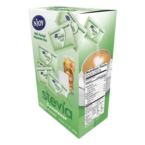 Vista 3 de N'Joy 1625535 N'Joy Stevia Edulcorantes Artificiales 400/Caja (83221)