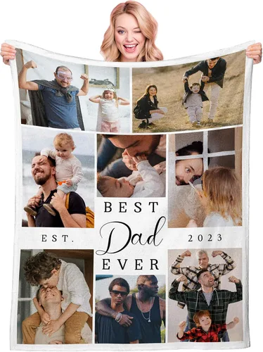 Vista 14 de Manta personalizada con texto fotográfico, manta personalizada con imagen para niños, madres, padres, amantes de mascotas, manta de franela