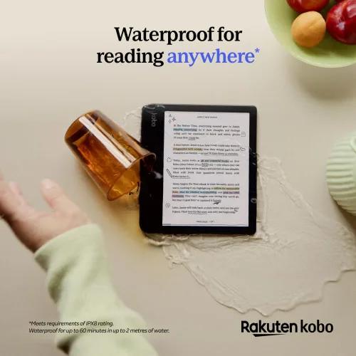 Vista 7 de Kobo Libra Colour eReader Pantalla Kaleido™ 3 de tinta E sin deslumbramiento de 7 pulgadas Opción de modo oscuro Audiolibros Resistente al