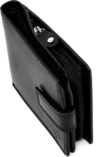 Vista 6 de STARHIDE Cartera de cuero real con cierre RFID para hombre 1180