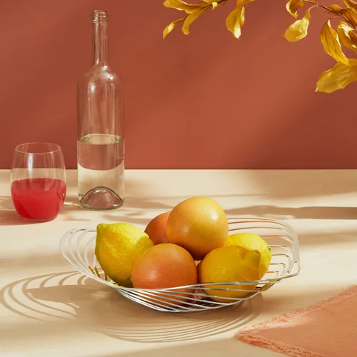Vista 5 de Alessi ACO03 Trinity - Frutero de diseño, acero inoxidable 18/10, mediano, pulido con espejo