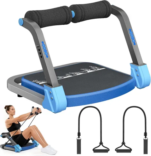 Vista 12 de Abdominal Trainers - Adjustable Ab Trainer Machine, Foldable Abdominal Workout Equipment with Knee Protection - Home Gym Core Strength Trainer for