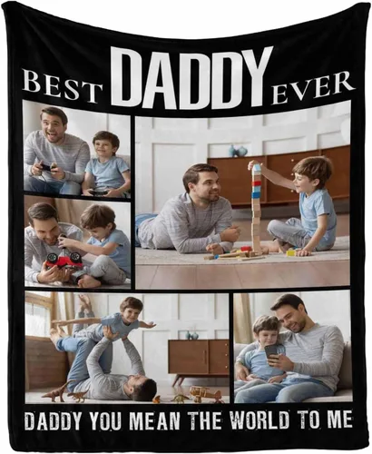 Vista 11 de InterestPrint Manta de amor personalizada con texto en inglés "To Dad, Even When I Not Close by,I Want You to Know I Love and Appreciate You We Love