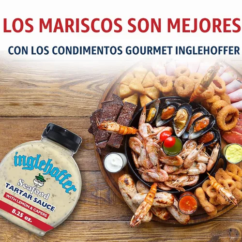 Vista 3 de Inglehoffer Paquete variado de condimentos, salsa de cóctel de mariscos, salsa tártara de mariscos y mostaza cremosa de eneldo (paquete de 3)