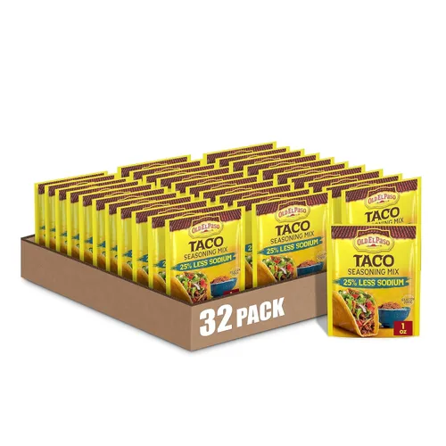 Vista 11 de Old El Paso Condimento para tacos picante y picante, 1 onza (paquete de 32) Extra Heat Compared to Our Mild Taco Seasoning, Seasons Ground Beef or
