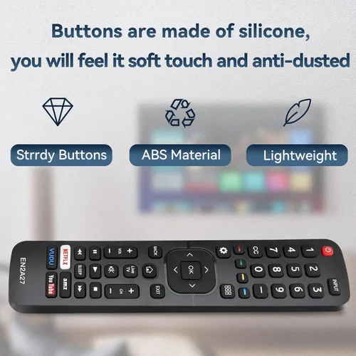 Vista 4 de Nuevo reemplazo universal Sharp aquos TV Control remoto EN2A27 compatible con Sharp Hisense Control remoto LCD LED HDTV Smart TV Control remoto
