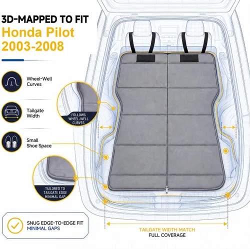 Vista 2 de Colchón de coche para Honda Pilot 2003-2008, cama de coche