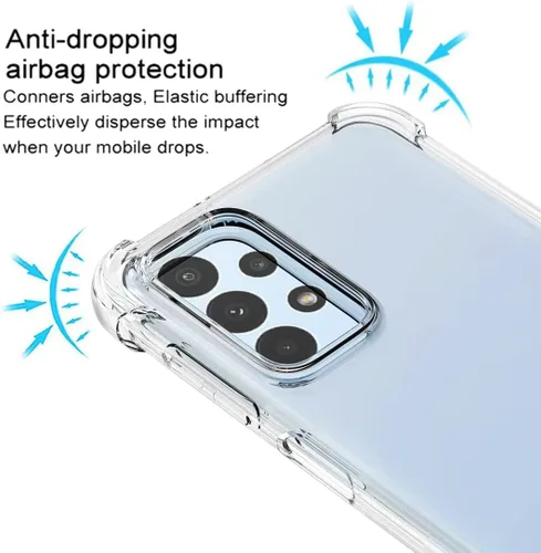 Vista 5 de Compatible con Samsung Galaxy A23 5G, absorción de golpes flexible de goma TPU funda protectora para teléfono celular Galaxy A23 5G funda