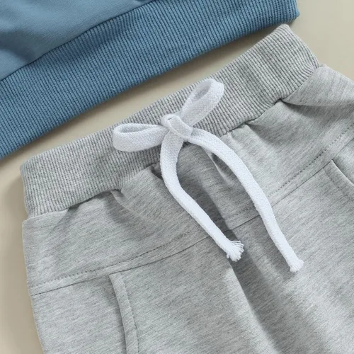 Vista 6 de Conjunto de ropa de 2 piezas para bebés y niños pequeños para otoño e invierno
