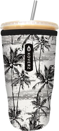 Vista 37 de Funda Koverz para café helado, funda aislante de neopreno para taza, se ajusta a una taza de café de 32 Oz., lavable y reutilizable, accesorios