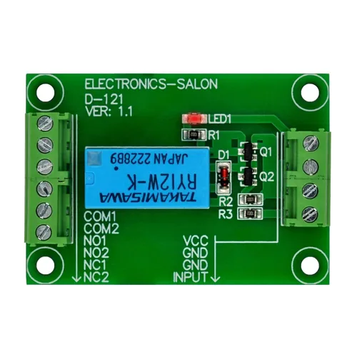 Vista 9 de ELECTRONICS-SALON Módulo de relé de señal DPDT, 5Vdc, relé RY5W-K. ha ensamblado.