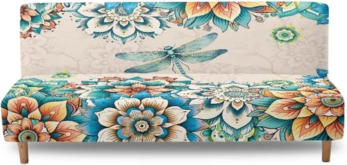 Vista 25 de Fundas para sofá cama con estampado de vaca marrón girasol con bandas elásticas para el hogar, sala de estar, fácil de instalar, antideslizante