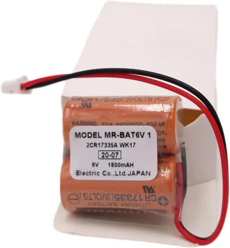 Vista 8 de 4 unids 6 V 1800 mAh MR-BAT6V1 2CR17335A WK17 PLC batería con enchufe para Mitsubishi M80 Driver MR-J4 servo sistema