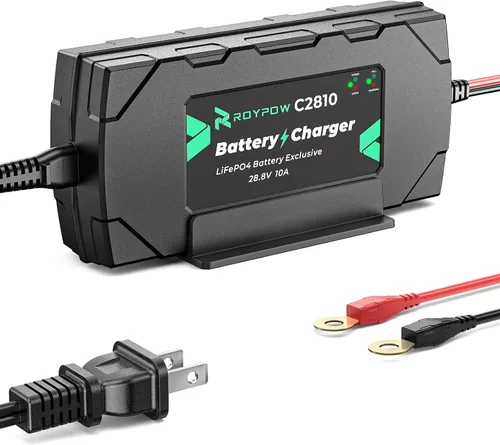 Vista 11 de Cargador de batería de litio de 6V/12V 1A, cargadores de batería inteligentes RoyPow 1A, cargadores automáticos de batería de goteo, mantenedor