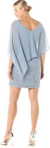 Vista 6 de J Kara Vestido corto de cóctel con cuentas para mujer