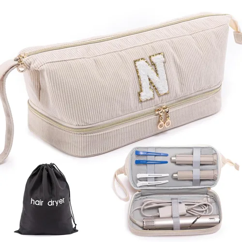Vista 15 de Shark FlexStyle/SmoothStyle - Estuche para secador de pelo personalizado, organizador de viaje de doble capa con bolsa de secador de pelo, secadora
