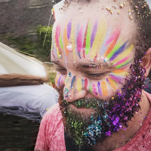 Vista 7 de Brillantina gruesa y fina mezclada con gel para cantantes, conciertos, rave, fiesta, maquillaje, secado rápido y de larga duración, lentejuelas