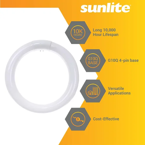 Vista 3 de Sunlite - Luz fluorescente y circular 4100K Blanco fresco