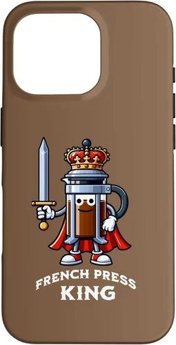 Vista 20 de Carcasa divertida para iPhone 16 The French Press King