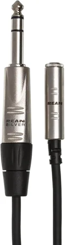 Vista 3 de Hosa HXMS-005 Pro Cable adaptador de auriculares, REAN 0.138 in TRS a 1/4 pulgadas TRS, 5 pies