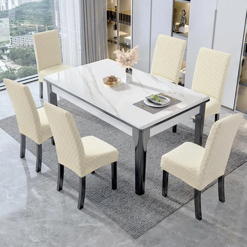 Vista 2 de Genina Juego de 4 fundas 100 % impermeables para sillas de comedor grandes, fundas protectoras elásticas para sillas Parson para el hogar