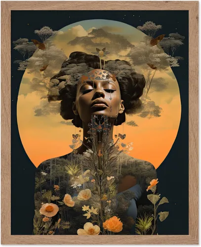 Vista 51 de Poster Master Póster OVNI – Impresión de mujer enmascarada – Arte extraterrestre – Arte surrealista – Arte de ciencia ficción – Regalo para hombres