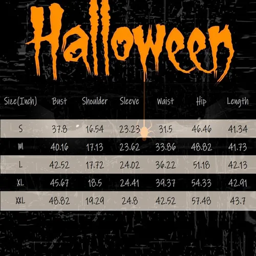Vista 2 de Disfraces de Halloween de talla grande para mujer, vestido largo de otoño, vestido con vuelo, diseño de esqueleto y calabaza, disfraz de fiesta
