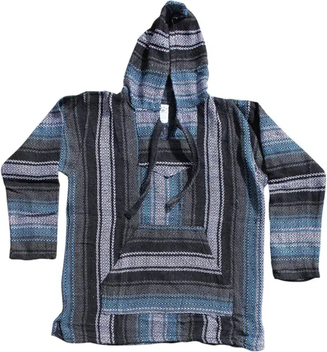 Vista 2 de Del Mex Sudadera con capucha Mexicana Baja Jersey Jerga Surf Poncho Droga Alfombra