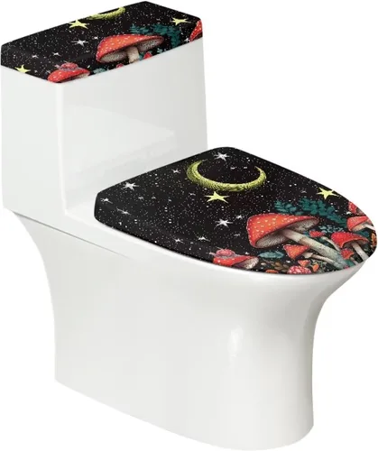 Vista 15 de Ystardream Juego de 2 fundas de inodoro y fundas de asiento de mar profundo, fundas de tapa de asiento de inodoro, fundas lavables para tanque