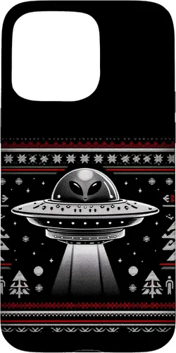 Vista 28 de Lindo alienígena OVNI Navidad Ugly Sweater Pijamas Caso para iPhone 16