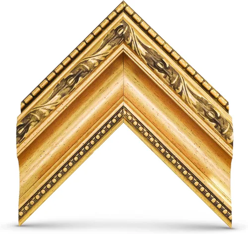 Vista 3 de Marco de TV Premiere Deco Dorado Ornamentado con Chip de Color de 3" (32", 43", 50", 55", 65", 75", 85") Compatible SOLO con televisores Samsung The