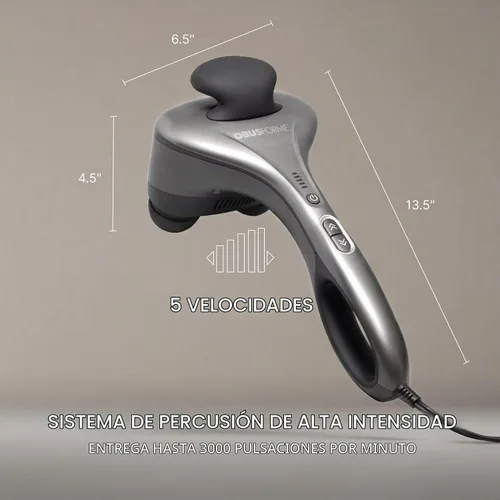 Vista 6 de Obusforme Masajeador de espalda de percusión de grado profesional Masajeador de tejido profundo de mano Nodos de masaje dual de 3000 RPM Cinco