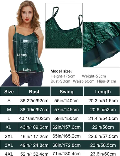 Vista 7 de SATINIOR Camiseta sin mangas de lentejuelas brillantes para mujer, chaleco de lentejuelas brillantes, chaleco de lentejuelas para fiesta de Navidad