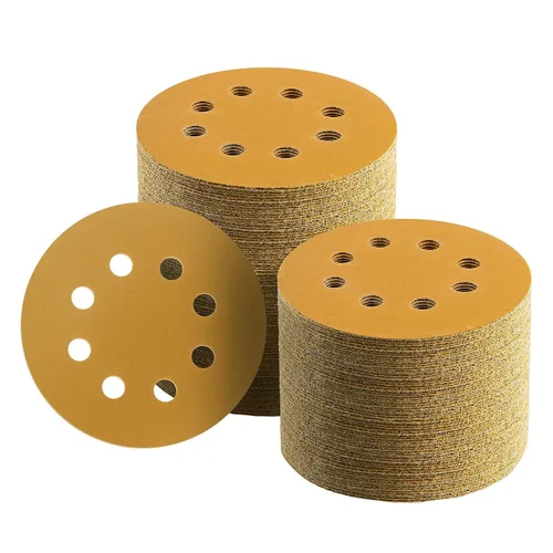Vista 11 de 100 discos de lija de 5 pulgadas con gancho y bucle, papel de lija de grano 40 para carpintería o automoción, papel de lija de órbita aleatoria