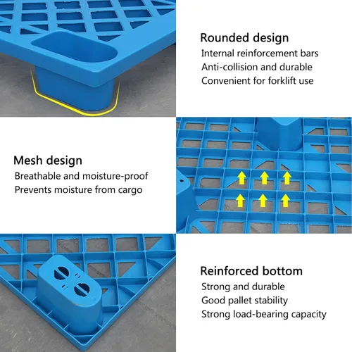 Vista 3 de Industrial Bucket Tray with Spill Pallet - Durable Plastic Storage Grid Pads, 4-Way Forklift Access - Essential for Sliquid Containment/Blue-2