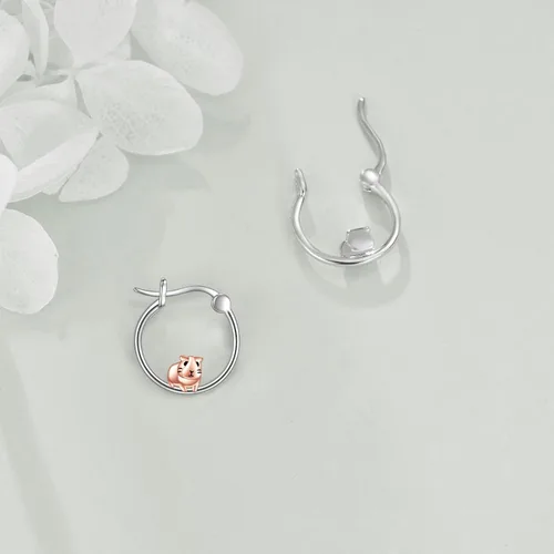 Vista 53 de VONALA Bonitos aretes de aro de plata de ley 925, regalos de cumpleaños para mujer