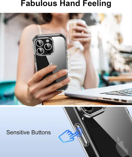 Vista 175 de HOOMIL Funda para iPhone 7 Plus/iPhone 8 Plus de 5.5 Pulgadas, sin amarillamiento, protección contra caídas, cubierta trasera dura transparente